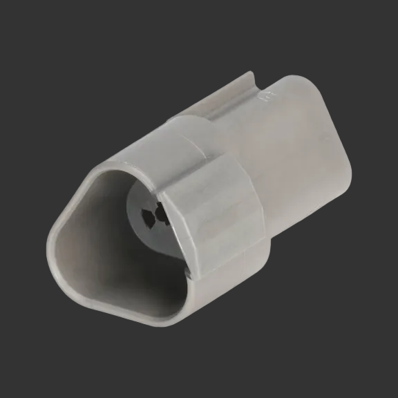 Gray plastic fitting on a white background
