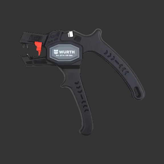 Black cable stripper with Wurth branding on a white background