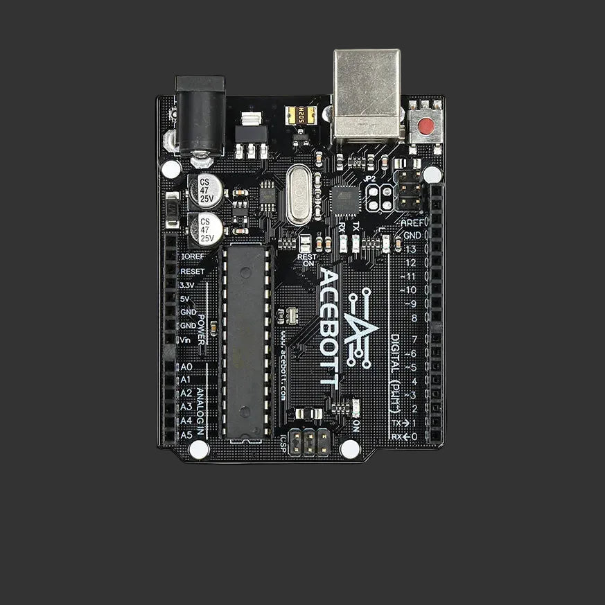 Electronic component board with ACEBOTT branding on a white background