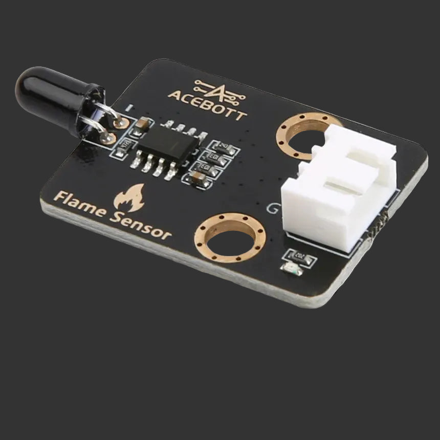 Flame sensor module with ACEBOTT branding on a white background