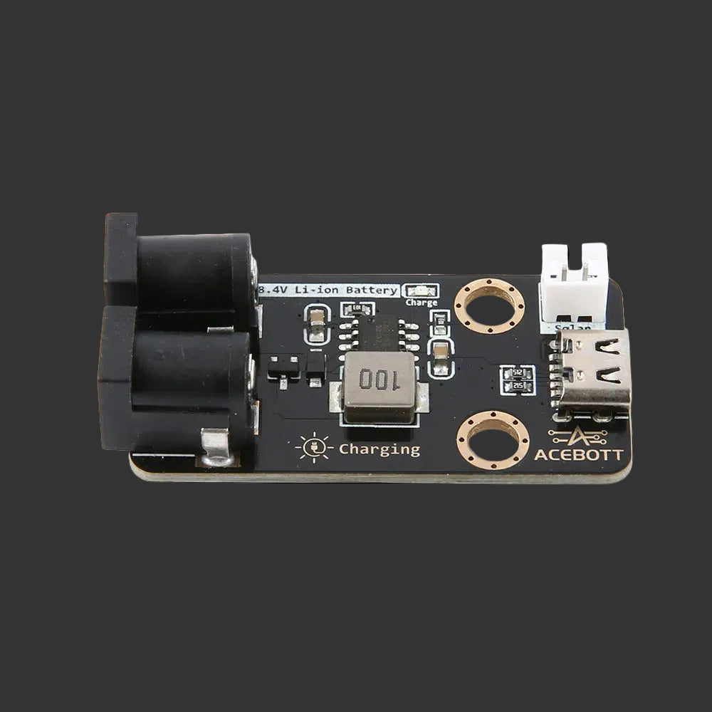 Electronic circuit board with USB connector and ACEBOTT branding on a white background