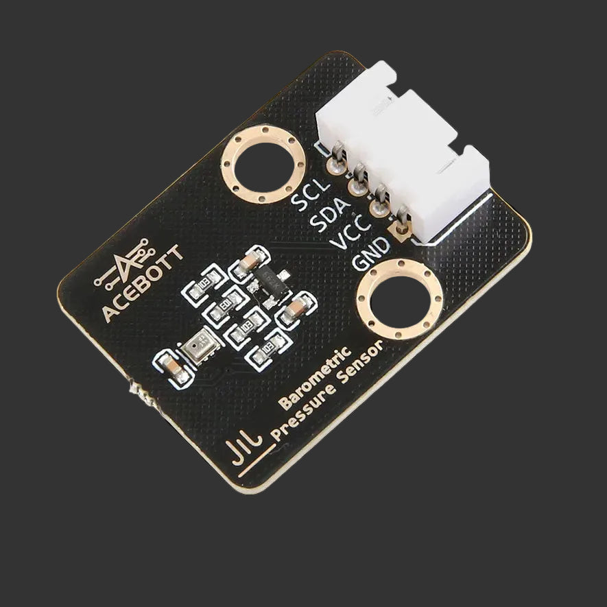 Barometric pressure sensor module with JIL branding on a black background