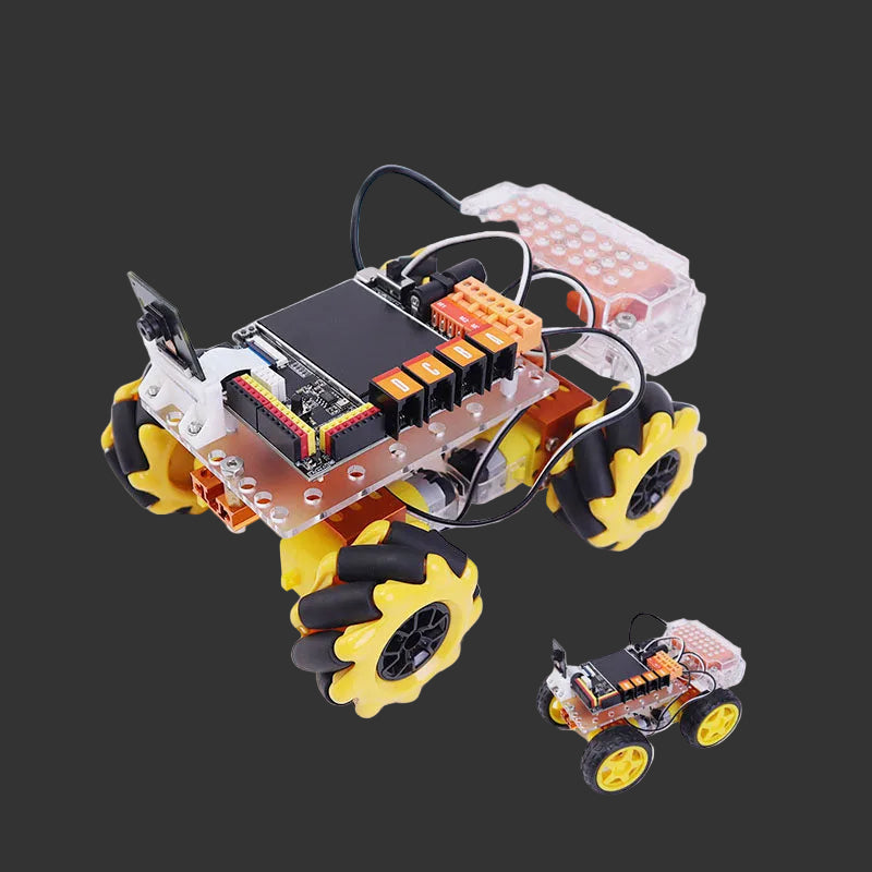 AI Machine Learning Starter Kit with 2-in-1 4WD Robot on a white background